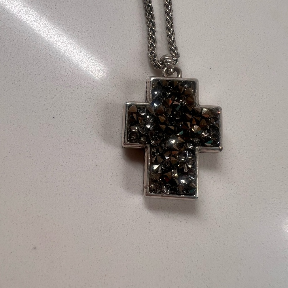 Brighton Silver Cross Pendant Necklace